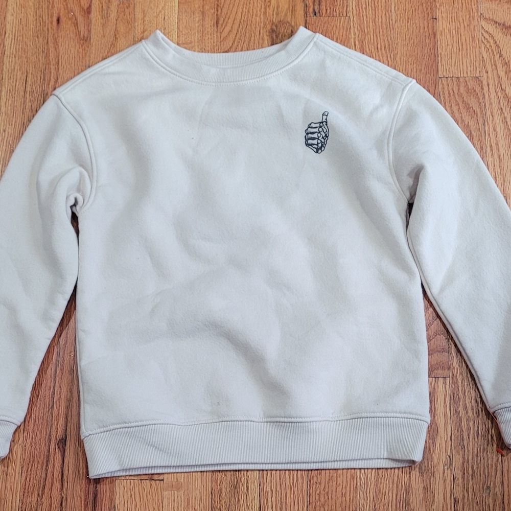 Target Cream Sweatshirt with Orange Print